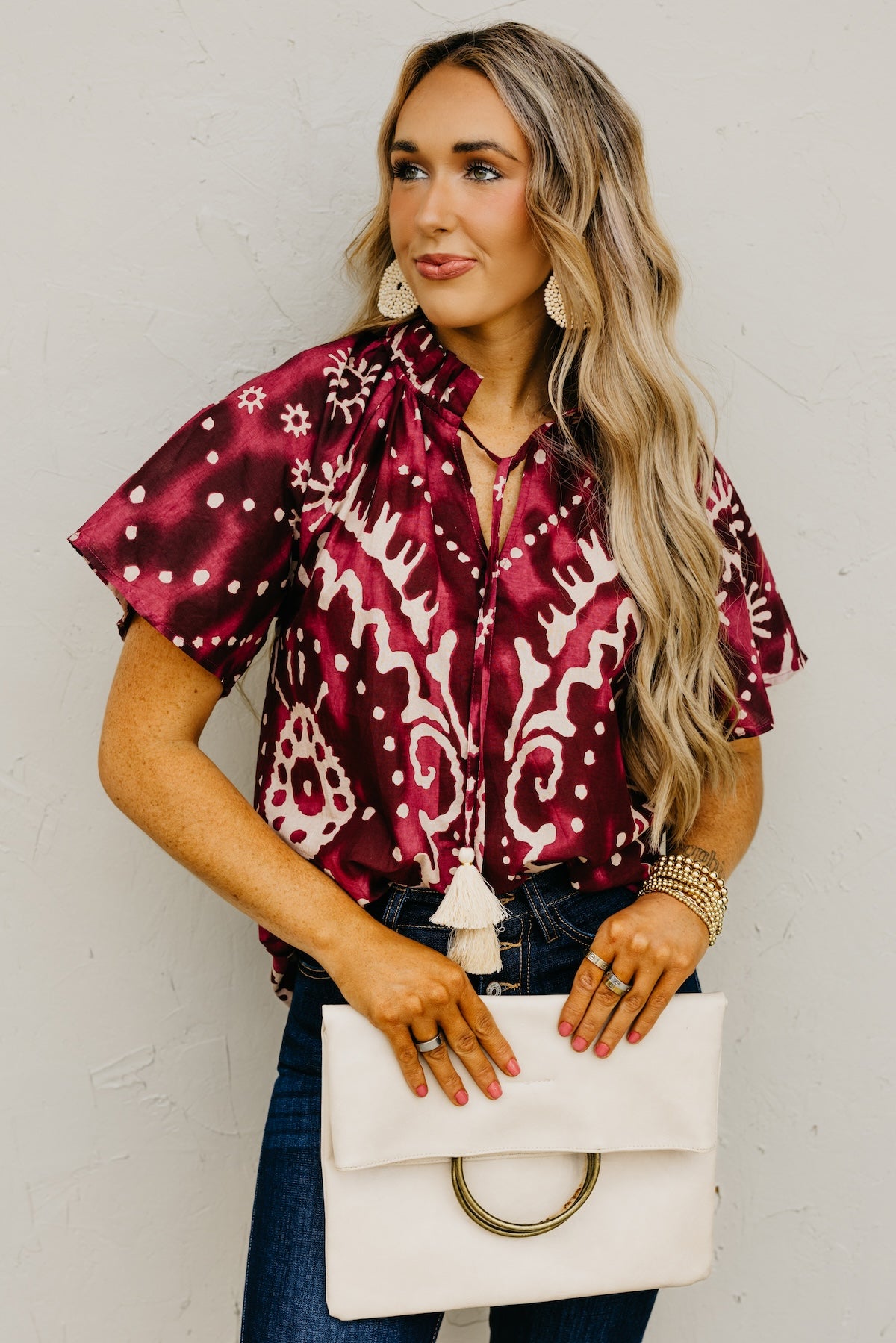 The Alexi Tassel Tie Top