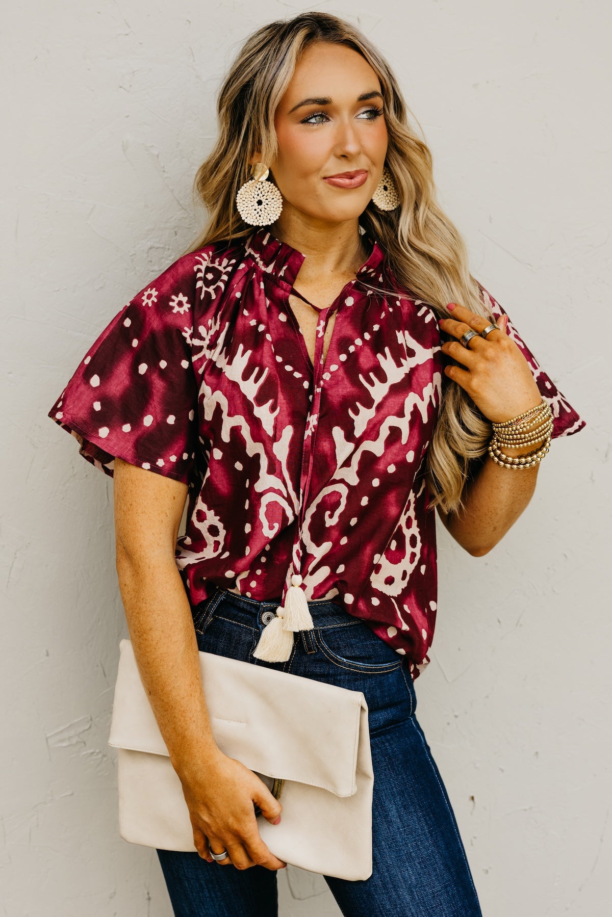 The Alexi Tassel Tie Top