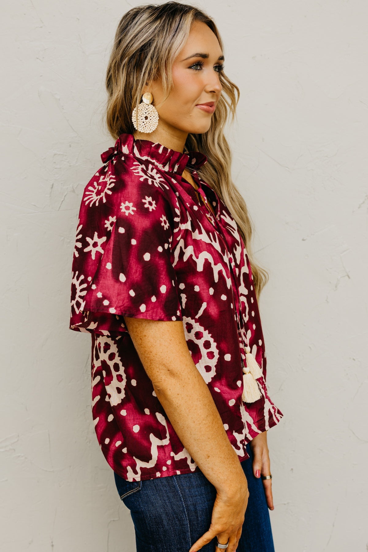 The Alexi Tassel Tie Top