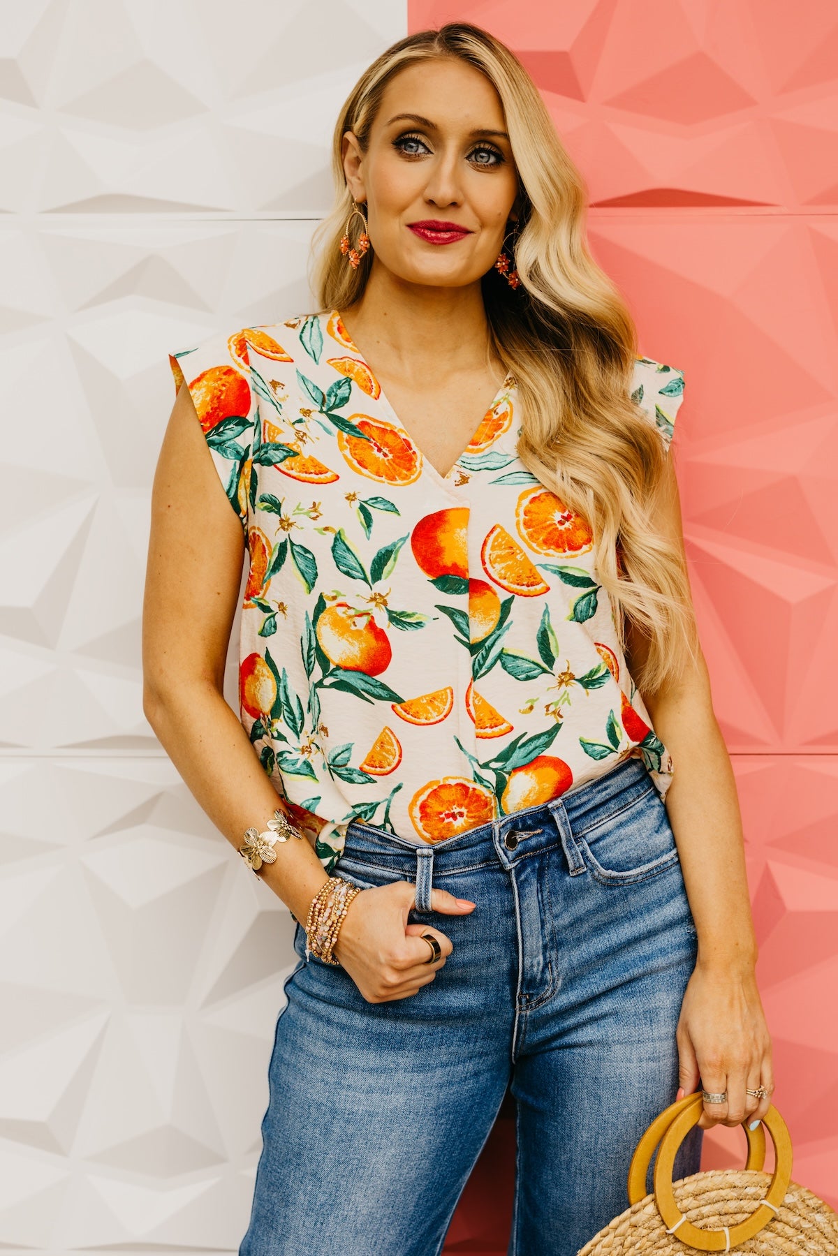 The Marta V Neck Pleat Blouse