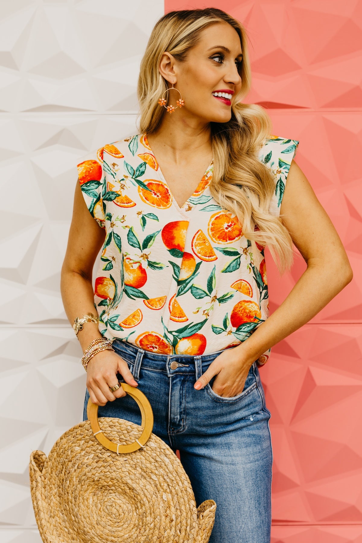 The Marta V Neck Pleat Blouse
