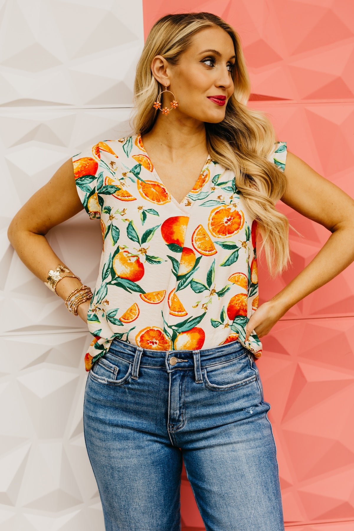 The Marta V Neck Pleat Blouse