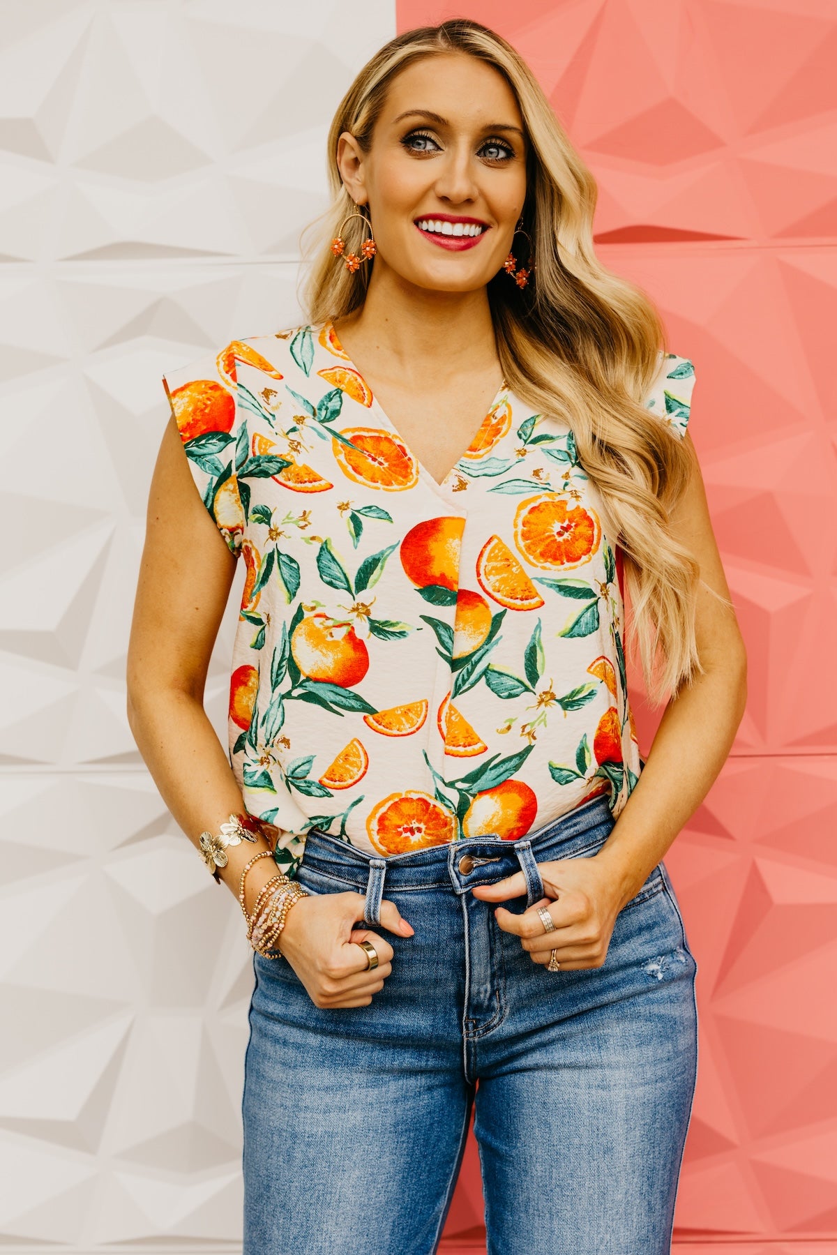 The Marta V Neck Pleat Blouse