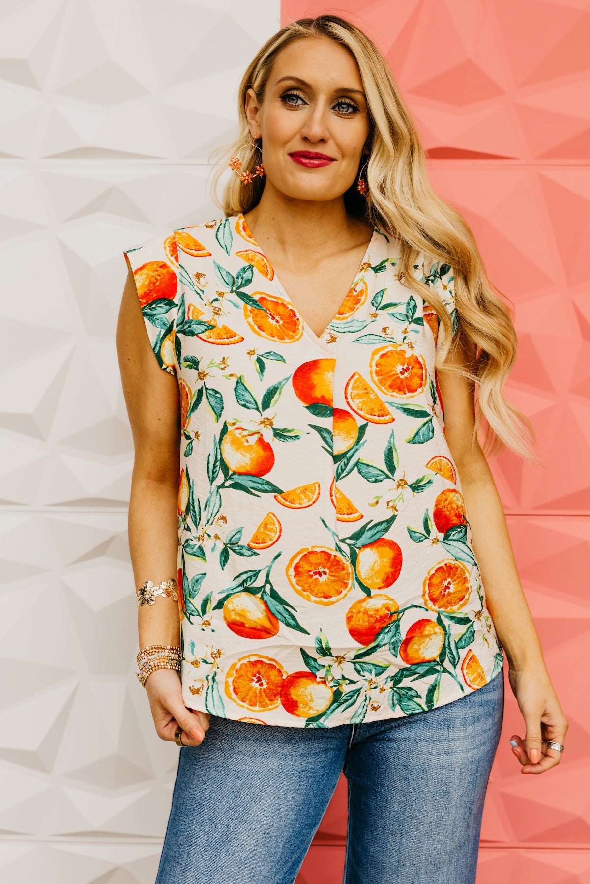The Marta V Neck Pleat Blouse