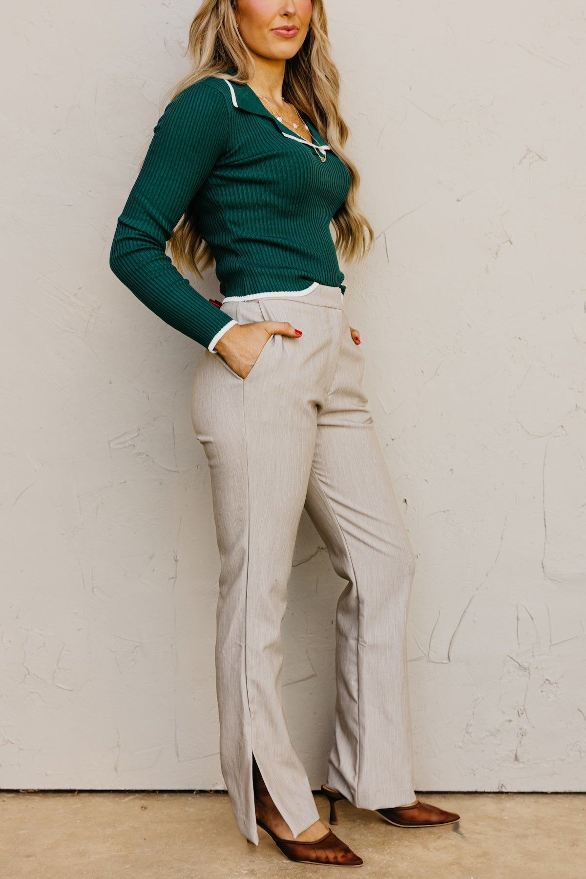 The Felicity High Waist Slit Pants