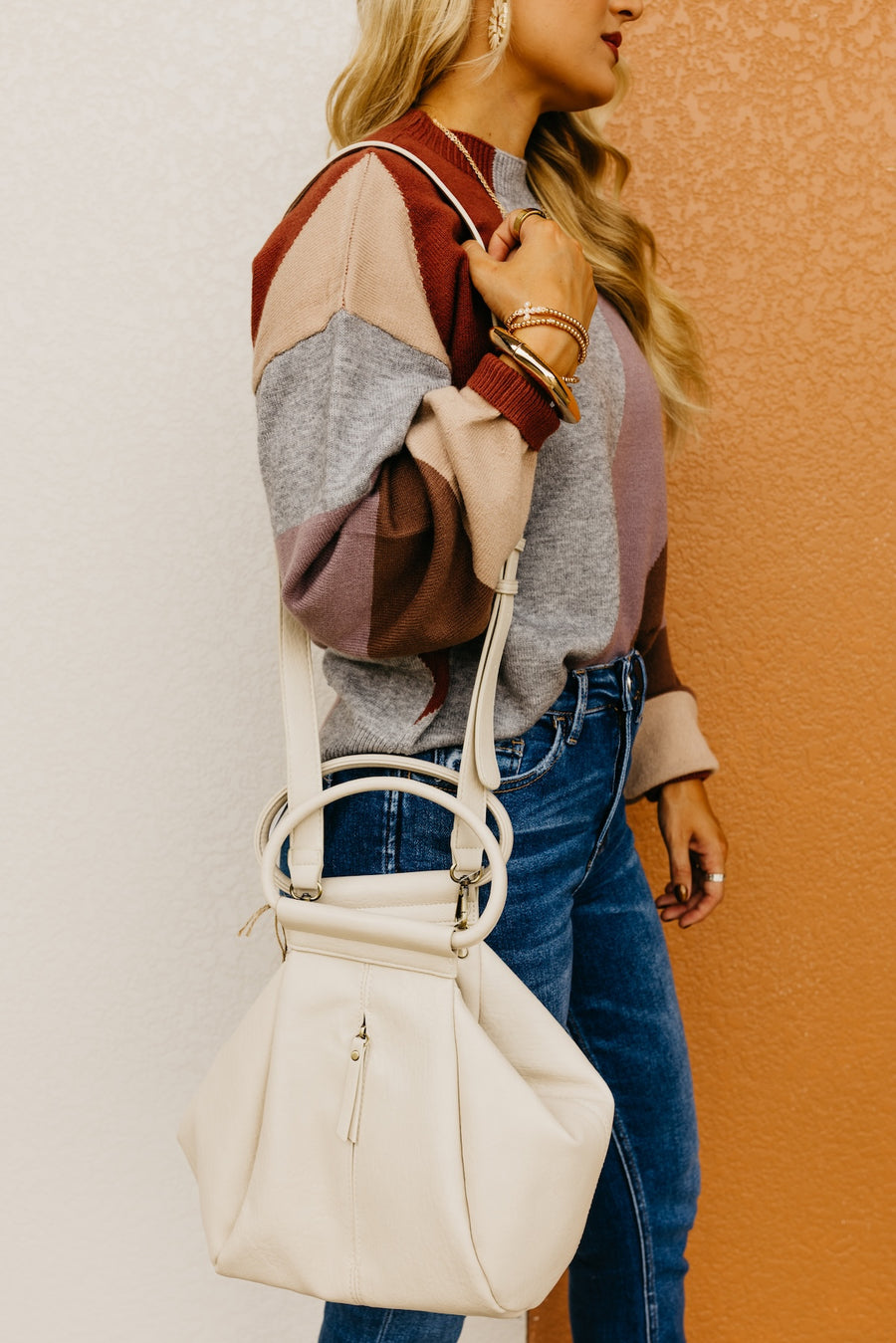 The Delanie Bucket Crossbody Handbag