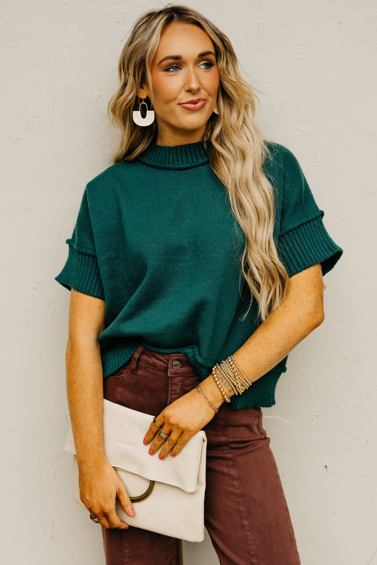 The Evvy Reverse Seam Sweater Top