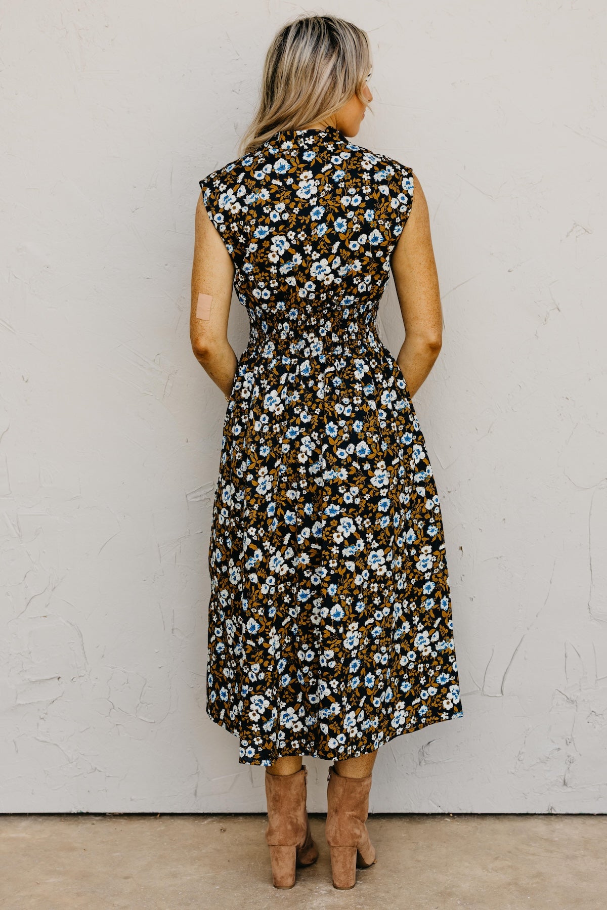 The Valery Zip-Front Floral Midi Dress