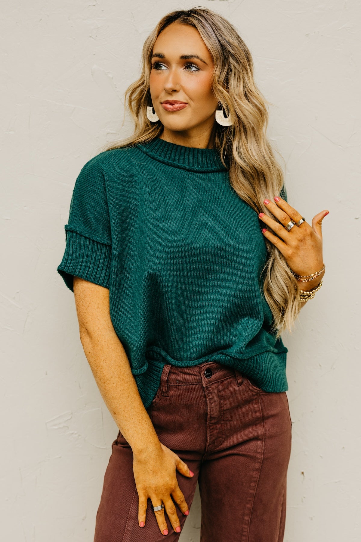 The Evvy Reverse Seam Sweater Top