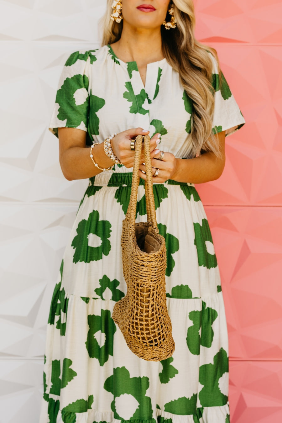 The Nessa Braided Straw Tote Bag