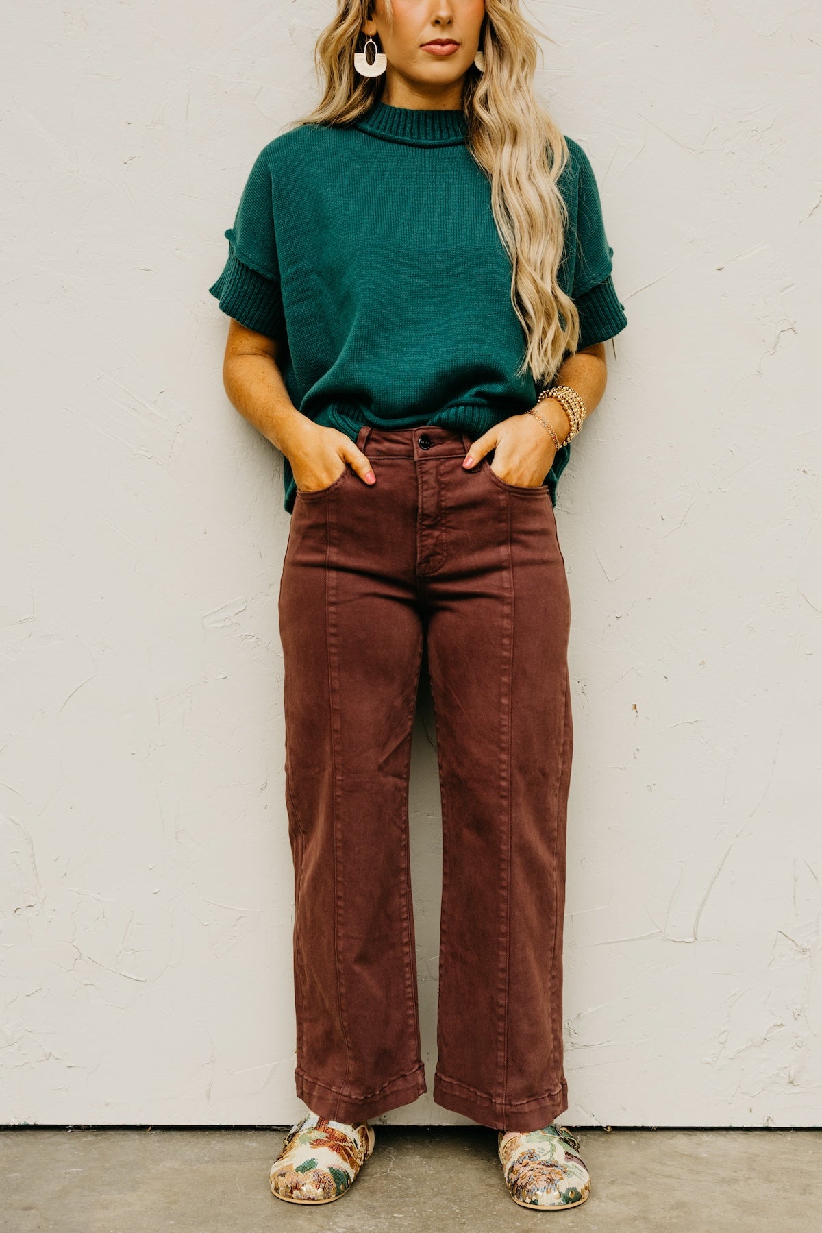 Risen Denim | High Rise Crop Wide Leg Denim