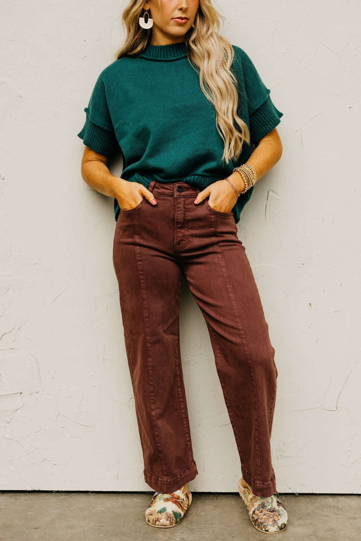 Risen Denim | High Rise Crop Wide Leg Denim