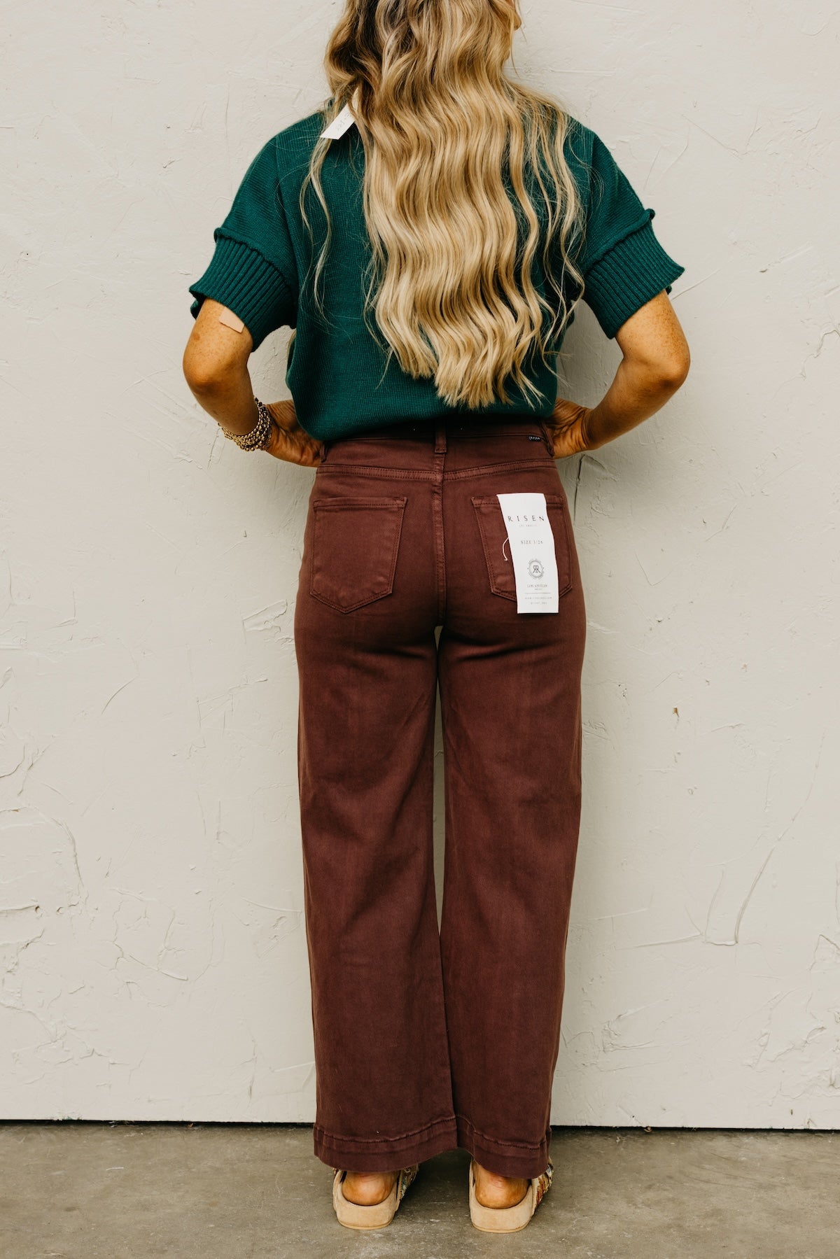Risen Denim | High Rise Crop Wide Leg Denim