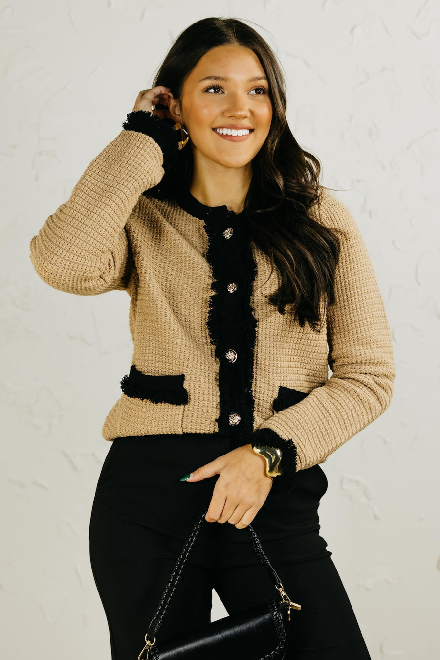 The Stella Fringe Detail Knit Cardigan