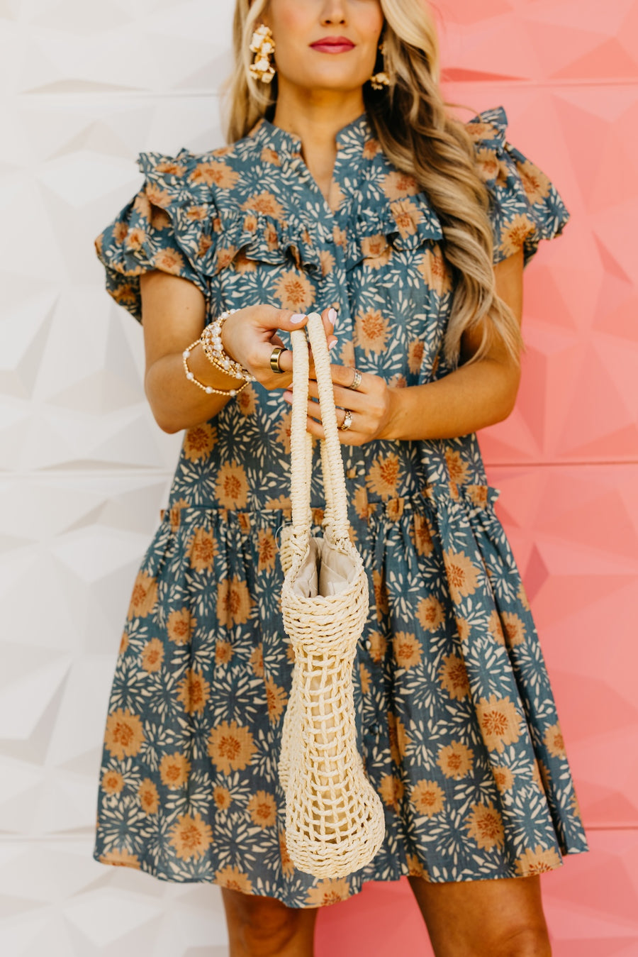 The Nessa Braided Straw Handbag