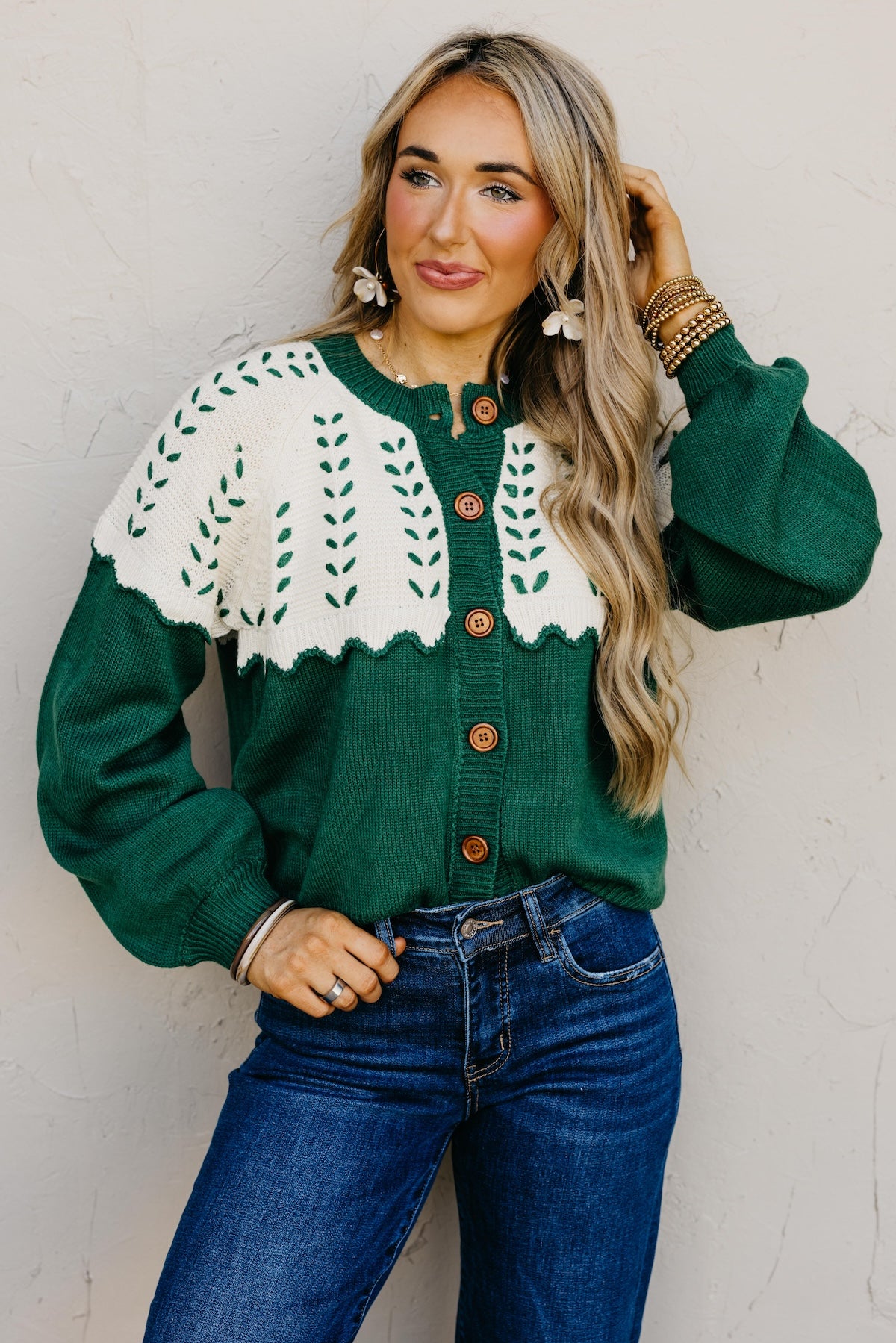 トップス stein Oblique Patterned Knit Cardigan stein / シュタイン】OBLIQUE PATTERNED KNIT CARDIGAN - DARK NAVY