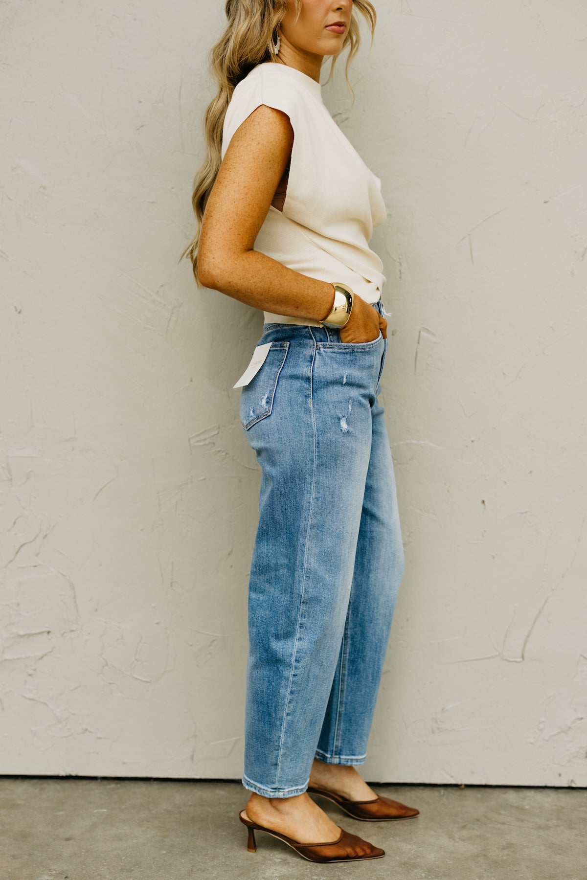 Lovervet by Vervet Denim | The Kyle High Rise Barrel Leg Denim