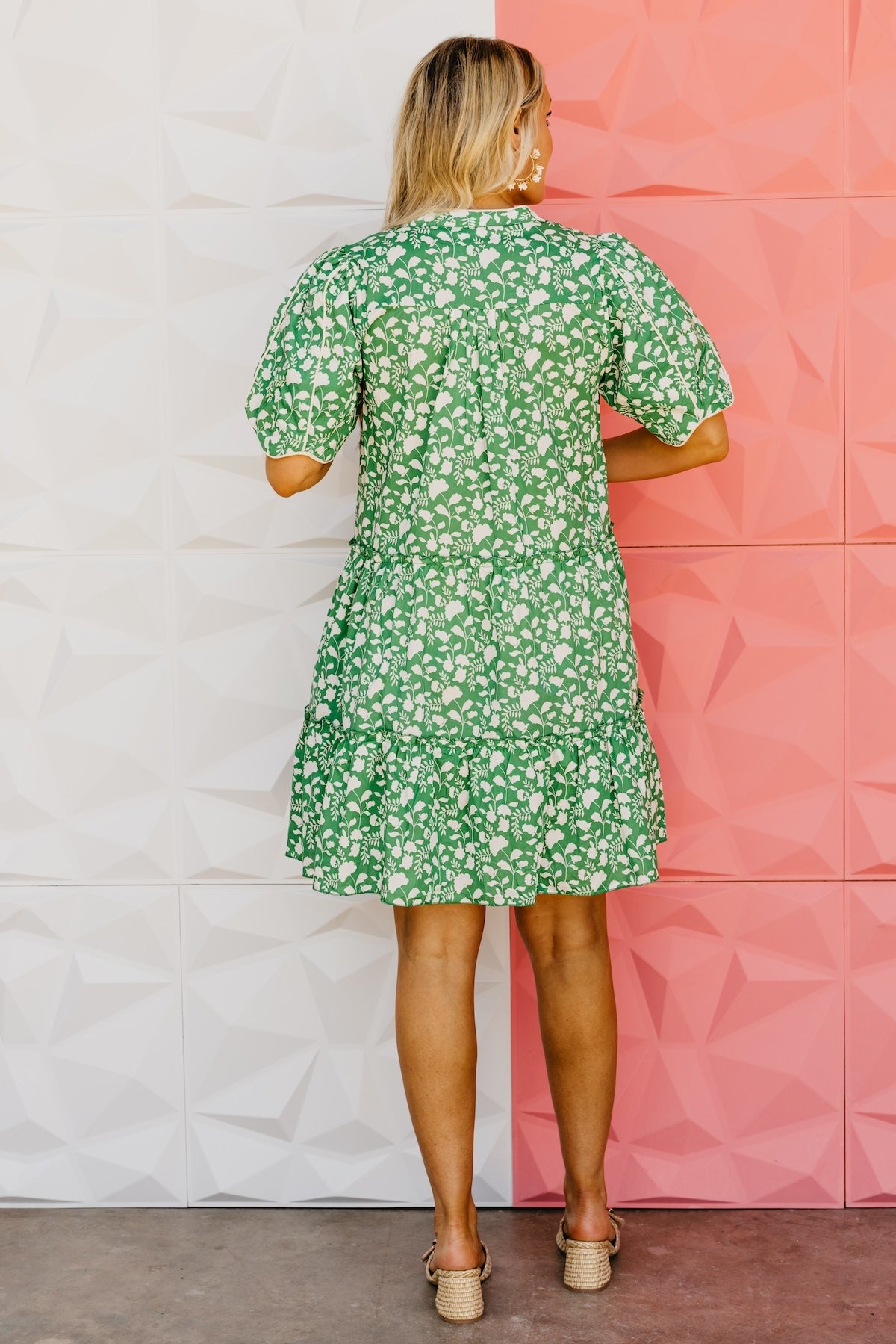 The Erin Tiered Scallop Mini Dress