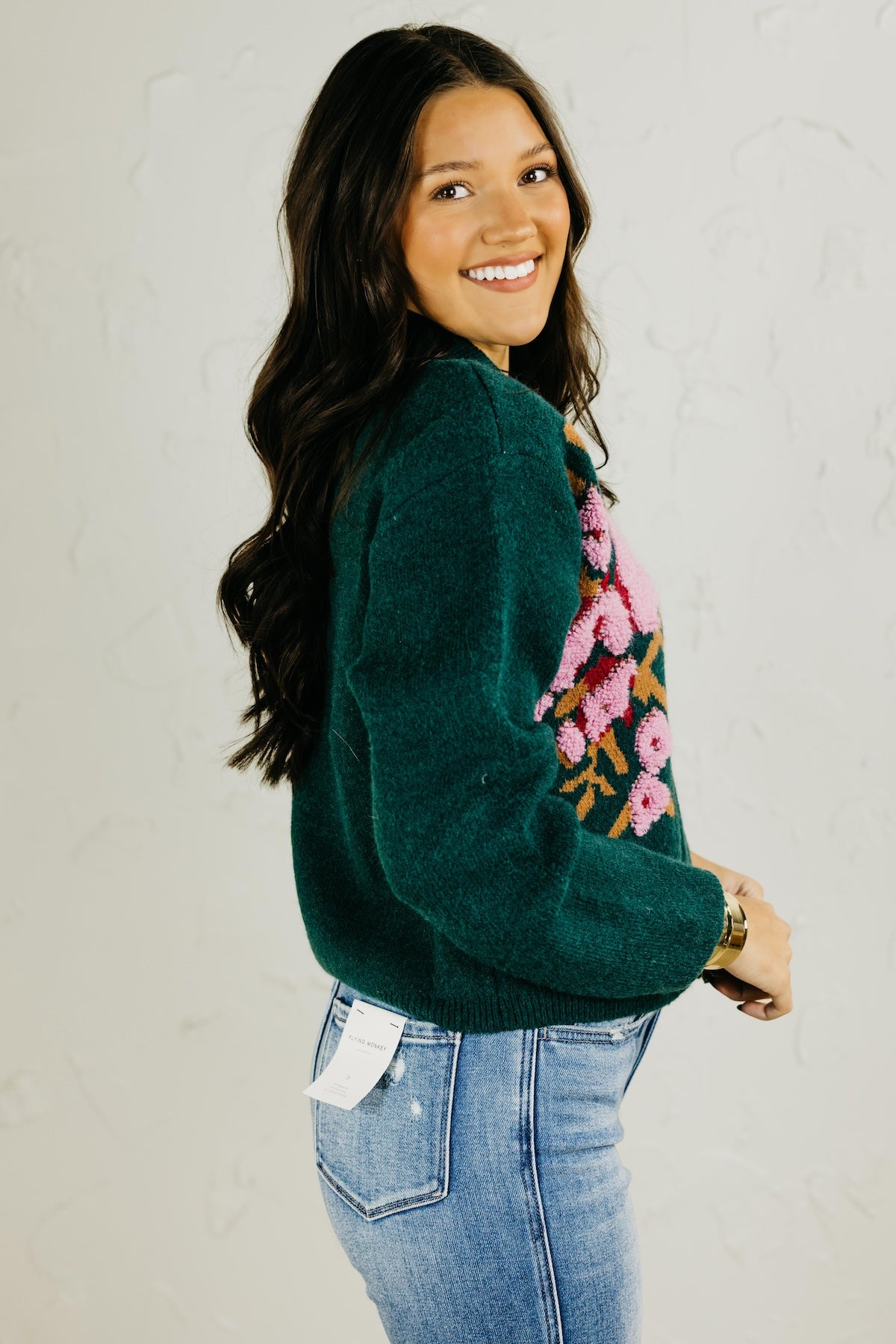 The Tori Floral Zip Up Sweater | MOD Boutique