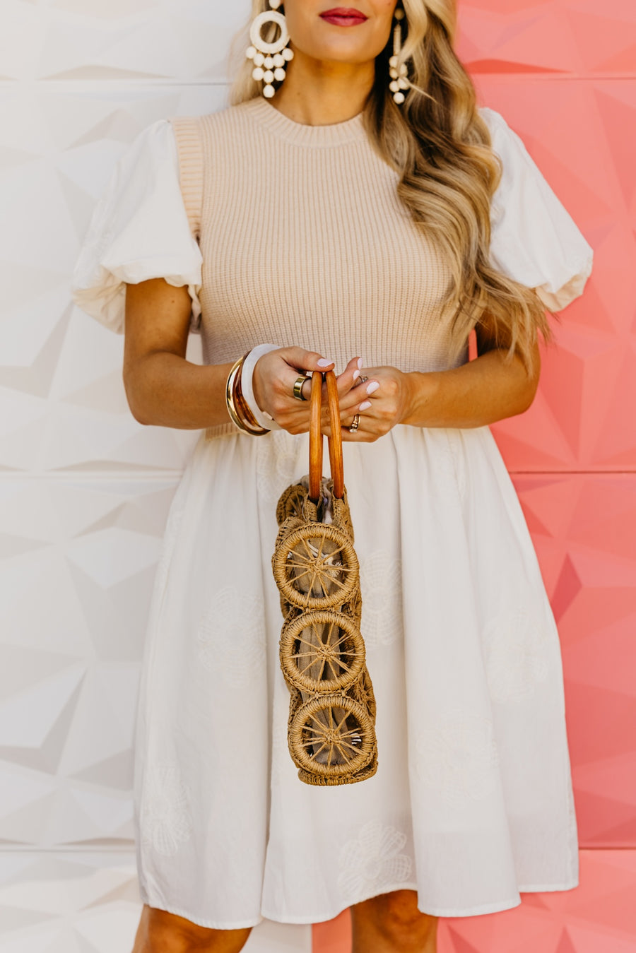 The Masyn Woven Handbag Tote
