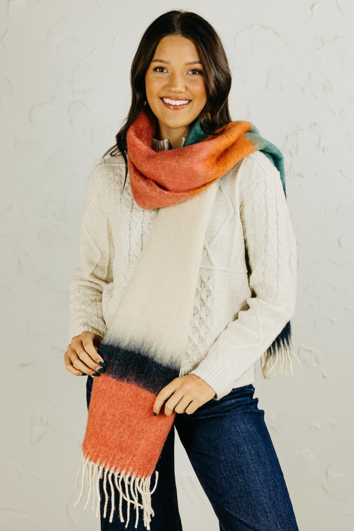 The Hadlea Color Block Scarf