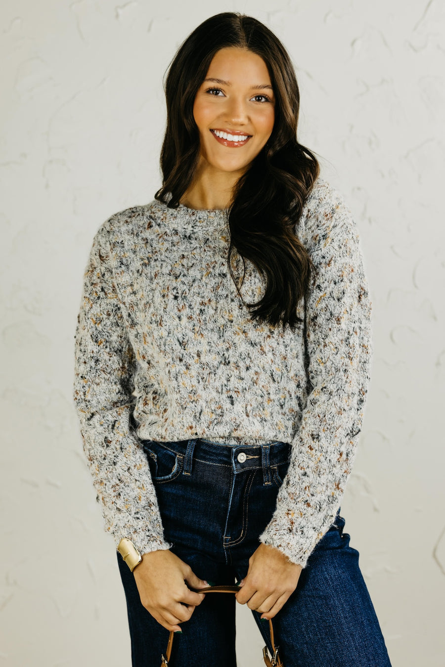 The Lillian Textured Funfetti Weave Sweater