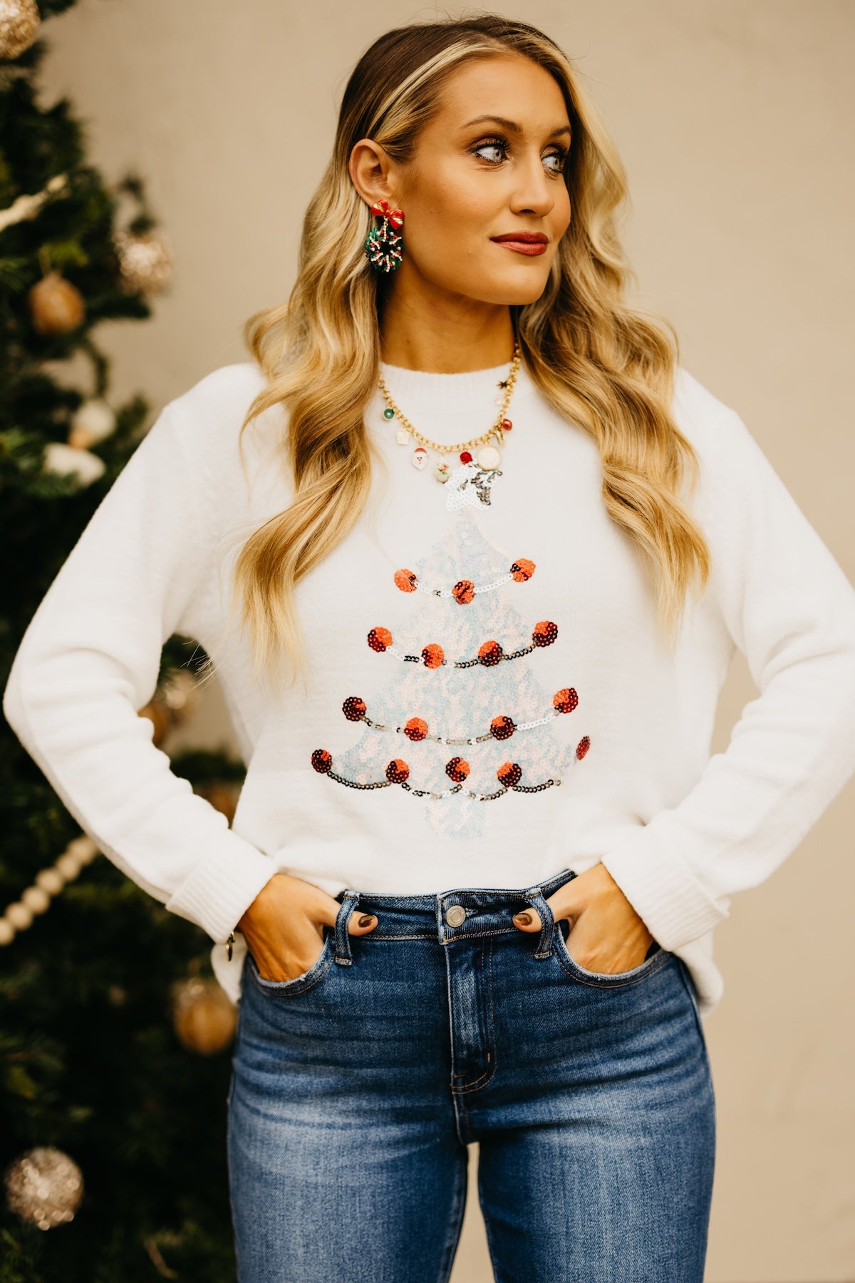 The Let It Snow Sequin Sweater