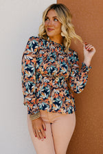 The Darren Floral Smocked Sheer Top