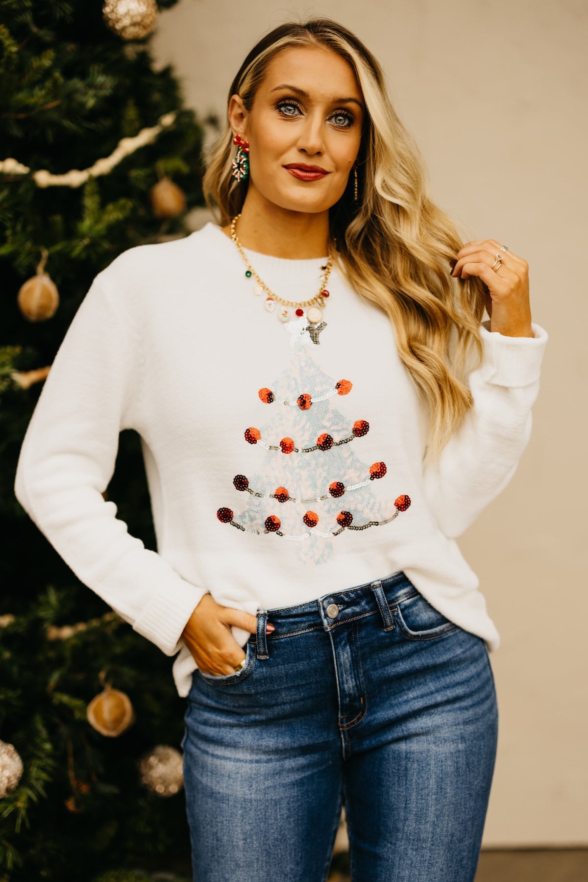 The Let It Snow Sequin Sweater