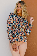 The Darren Floral Smocked Sheer Top