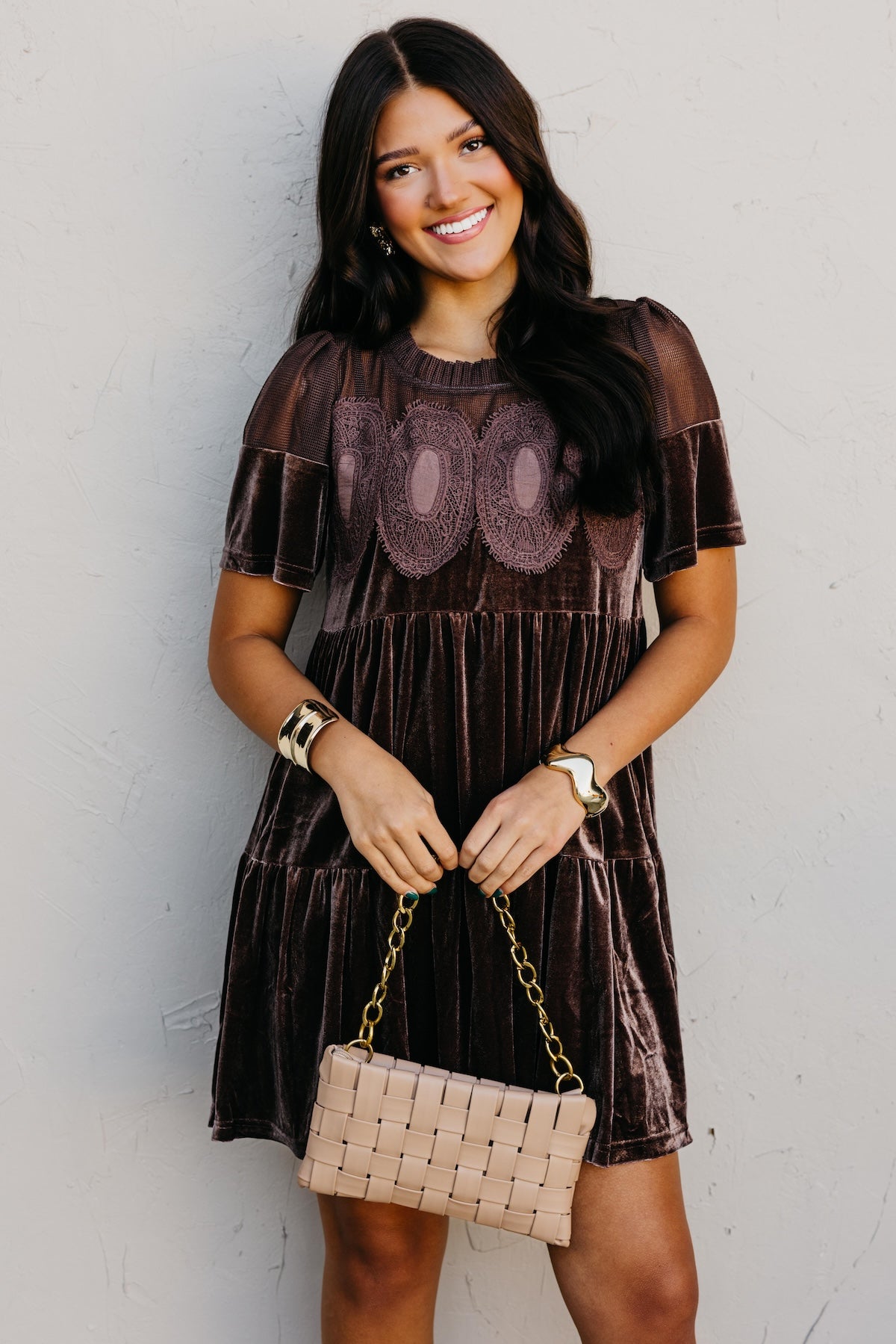 The Raine Contrast Sheer Mesh Dress