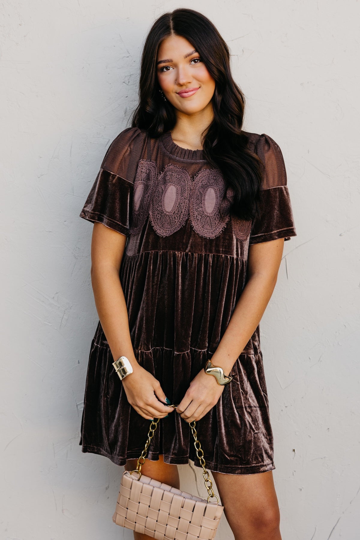 The Raine Contrast Sheer Mesh Dress