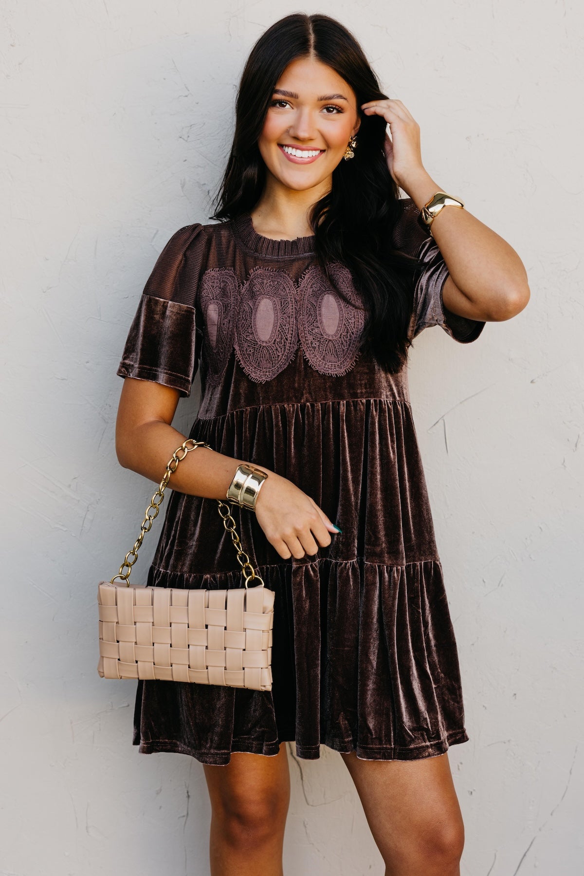 The Raine Contrast Sheer Mesh Dress