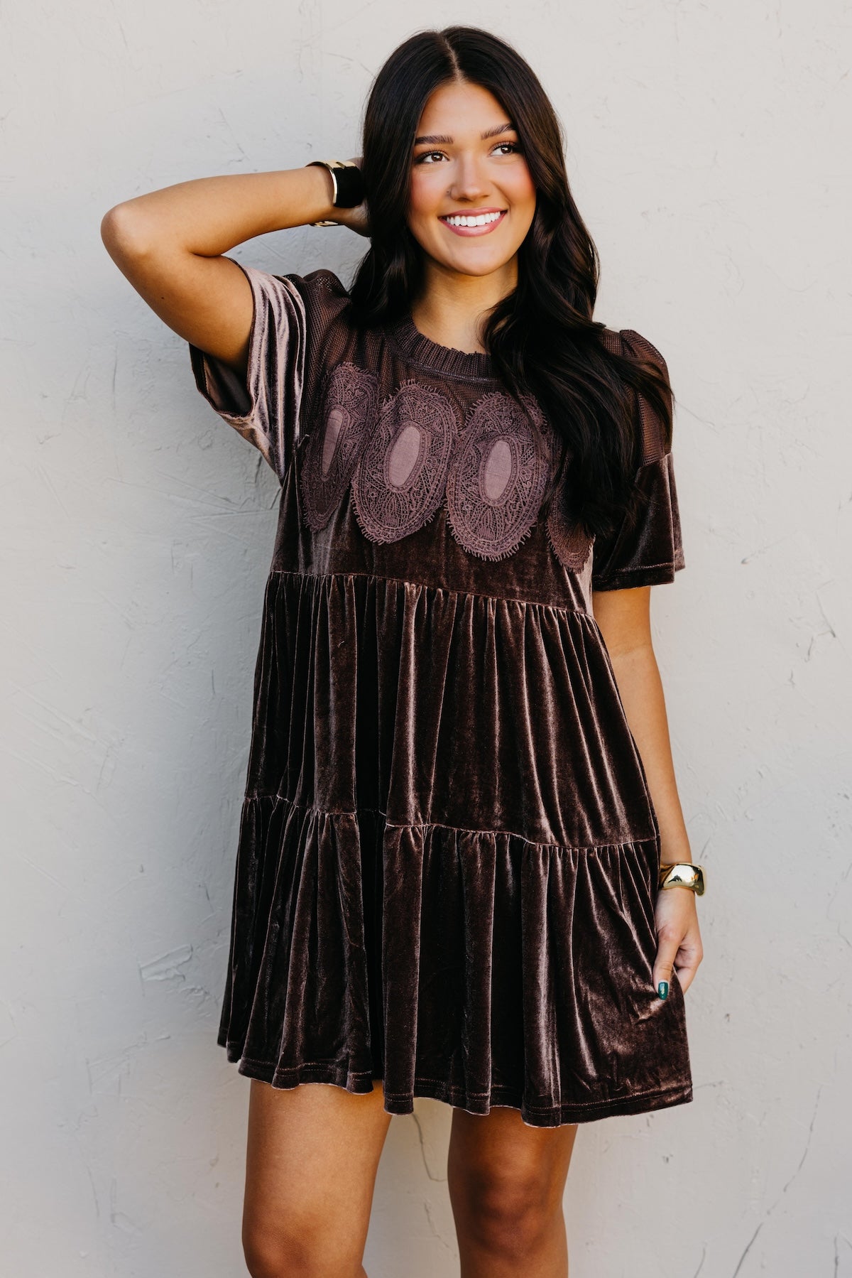 The Raine Contrast Sheer Mesh Dress