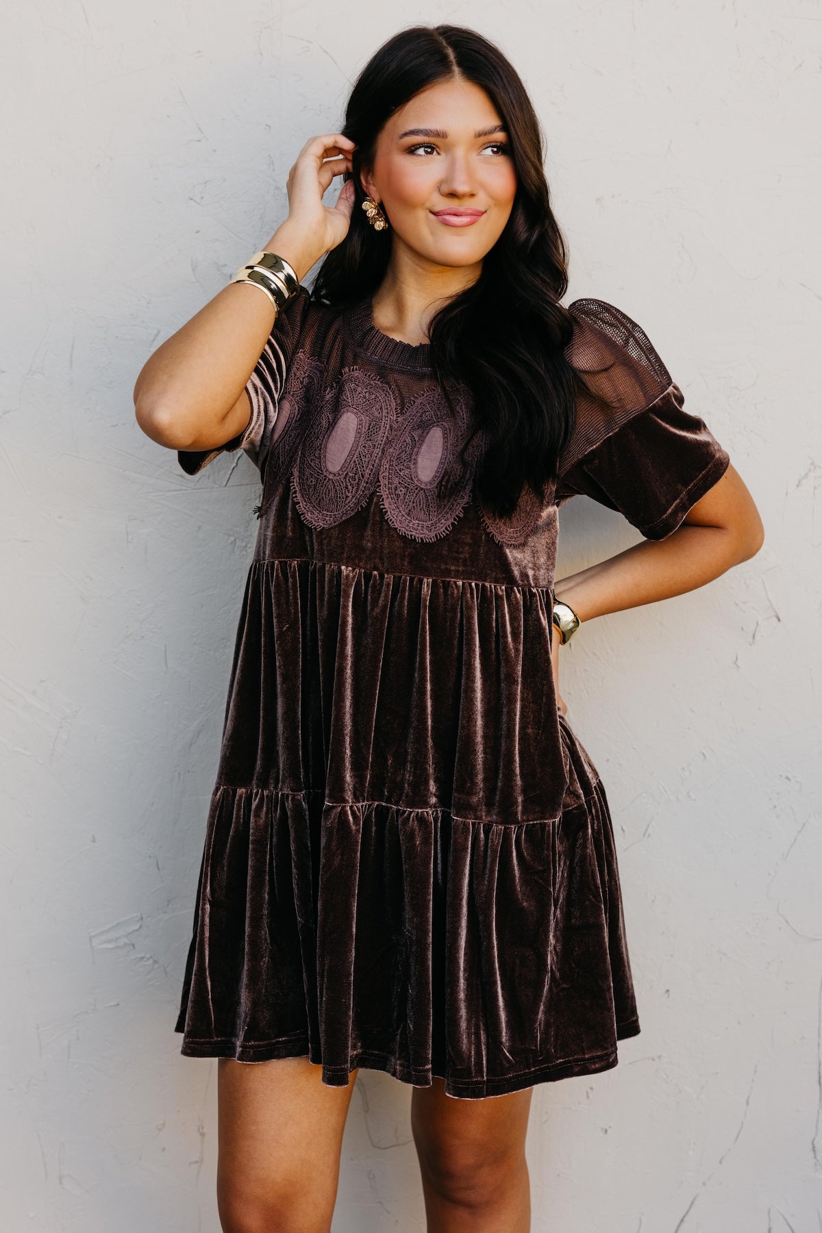 The Raine Contrast Sheer Mesh Dress