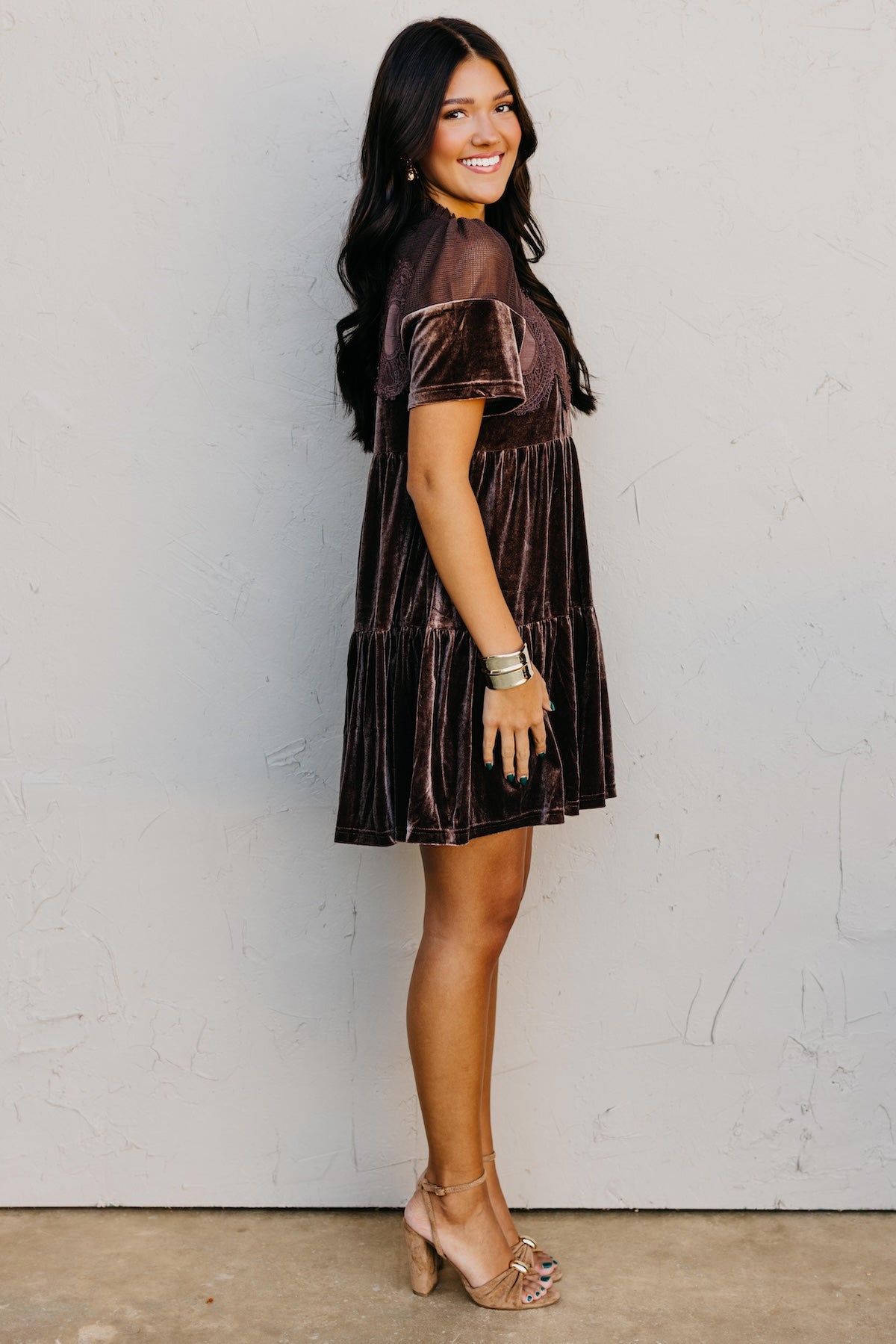 The Raine Contrast Sheer Mesh Dress