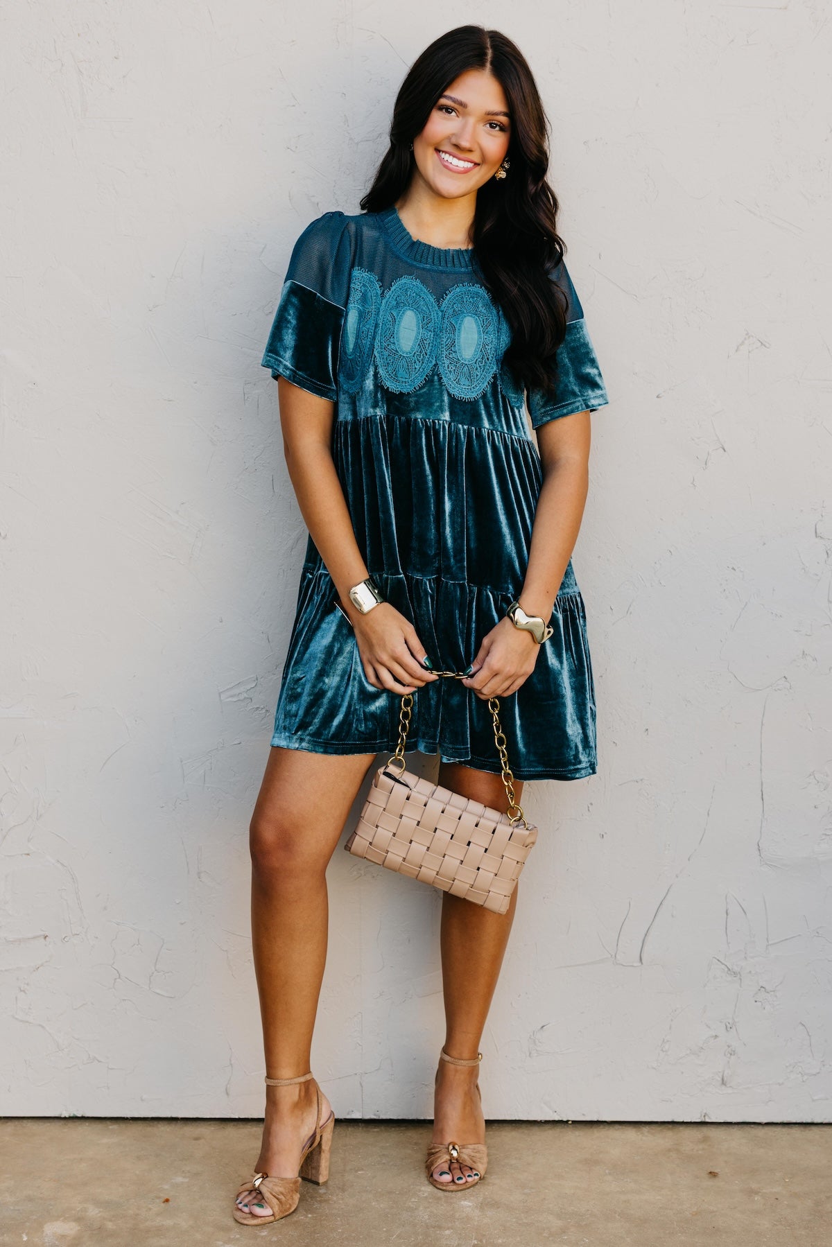 The Raine Contrast Sheer Mesh Dress
