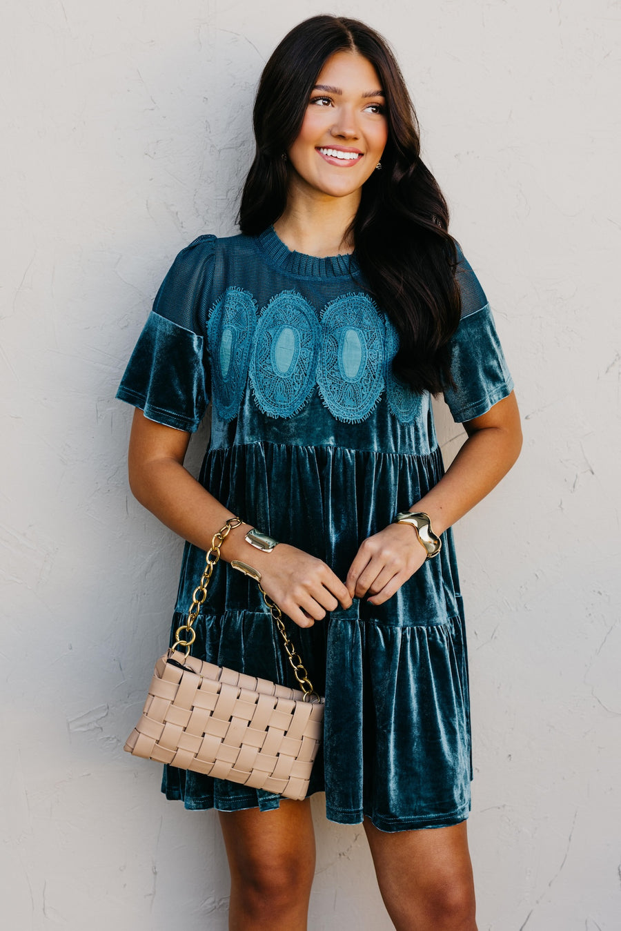 The Raine Contrast Sheer Mesh Dress