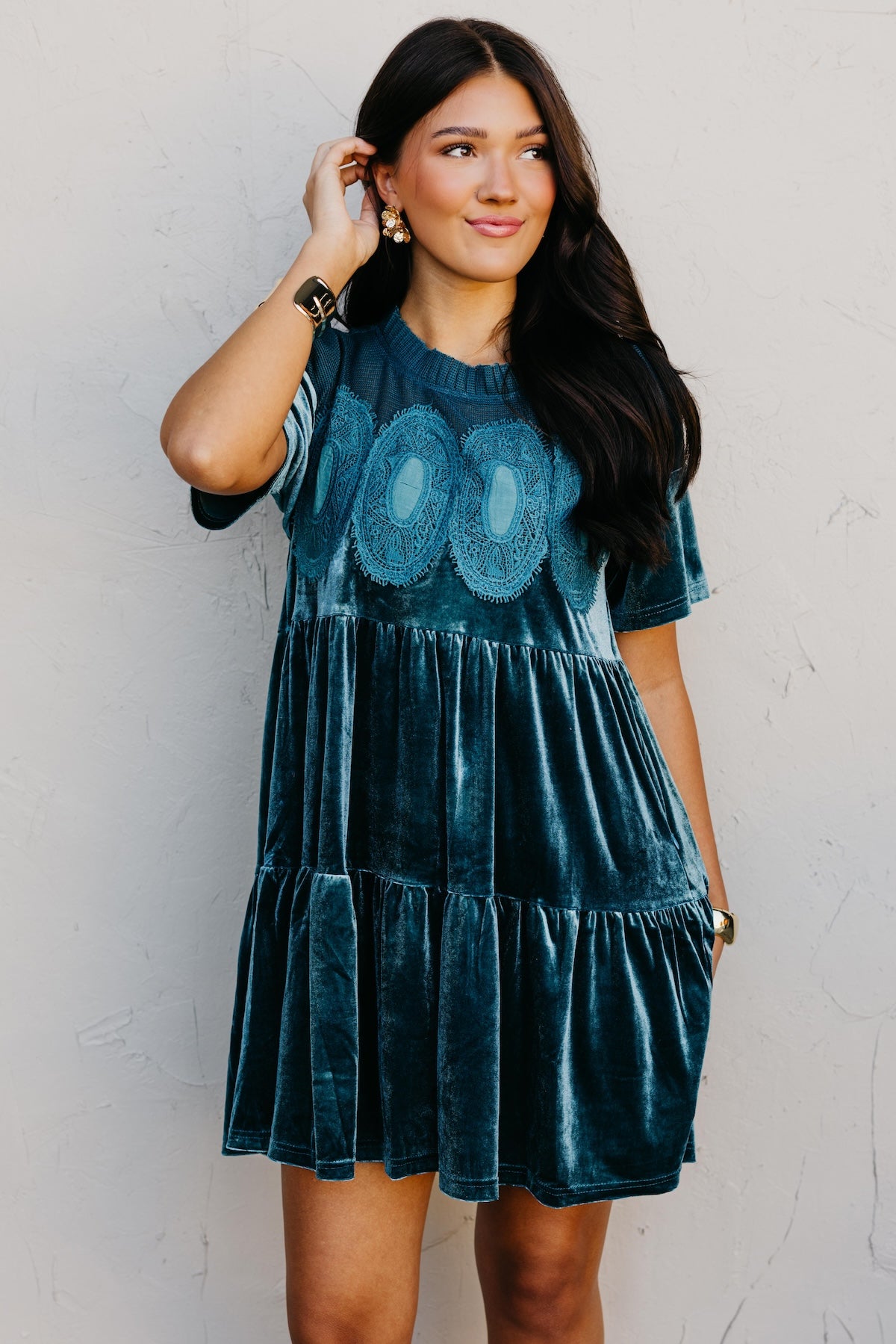 The Raine Contrast Sheer Mesh Dress