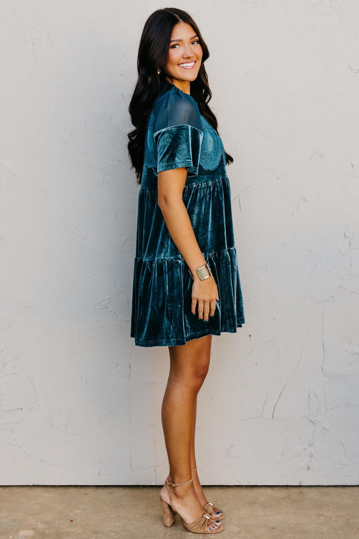 The Raine Contrast Sheer Mesh Dress