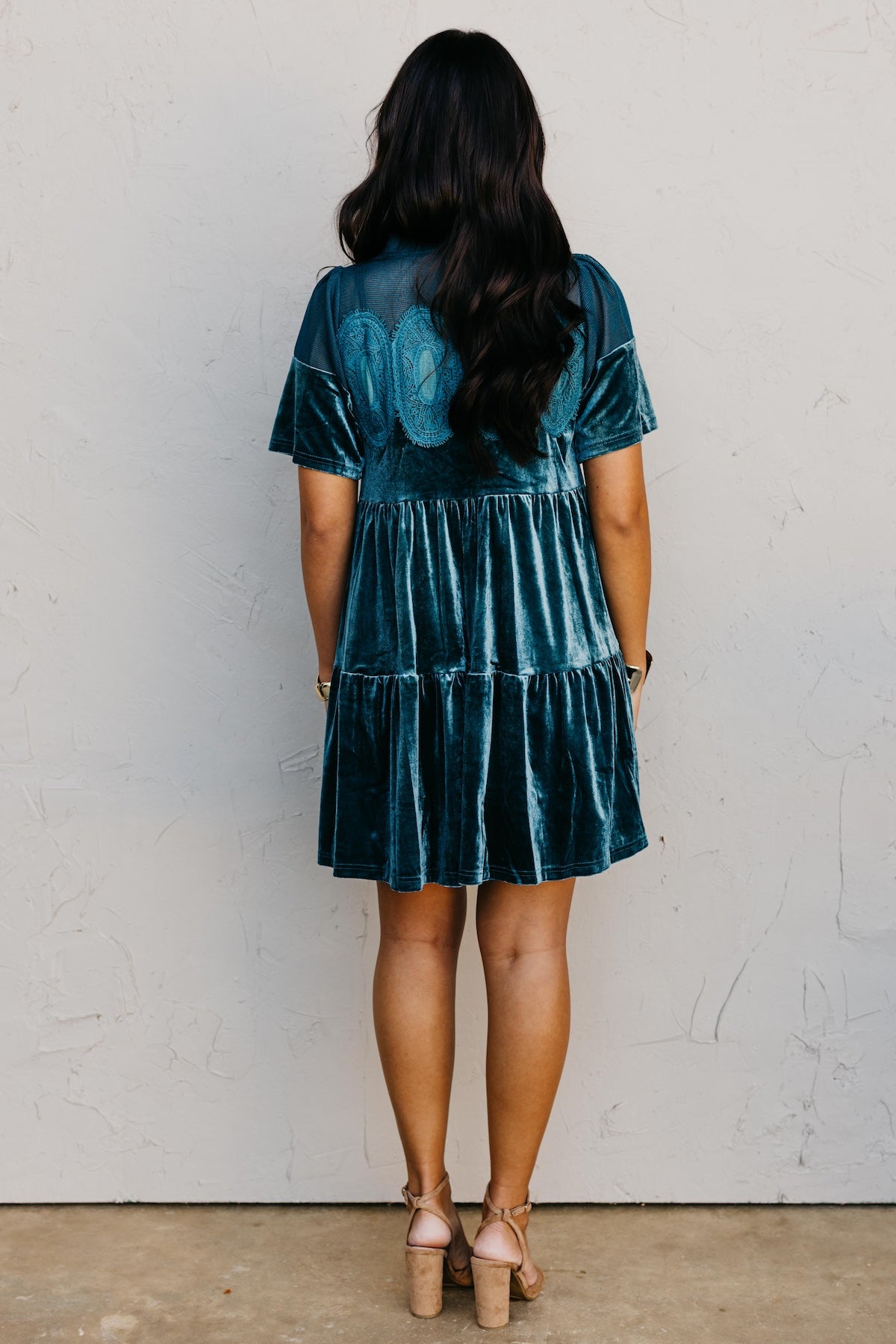 The Raine Contrast Sheer Mesh Dress