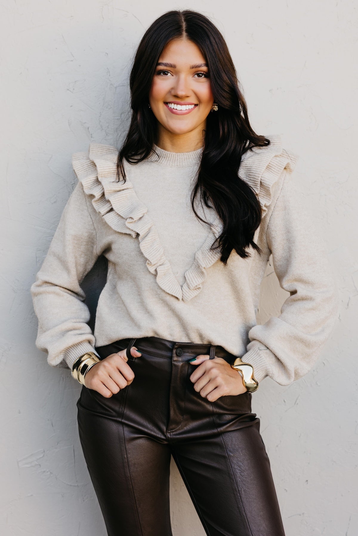 The Tammie Ruffle Sweater