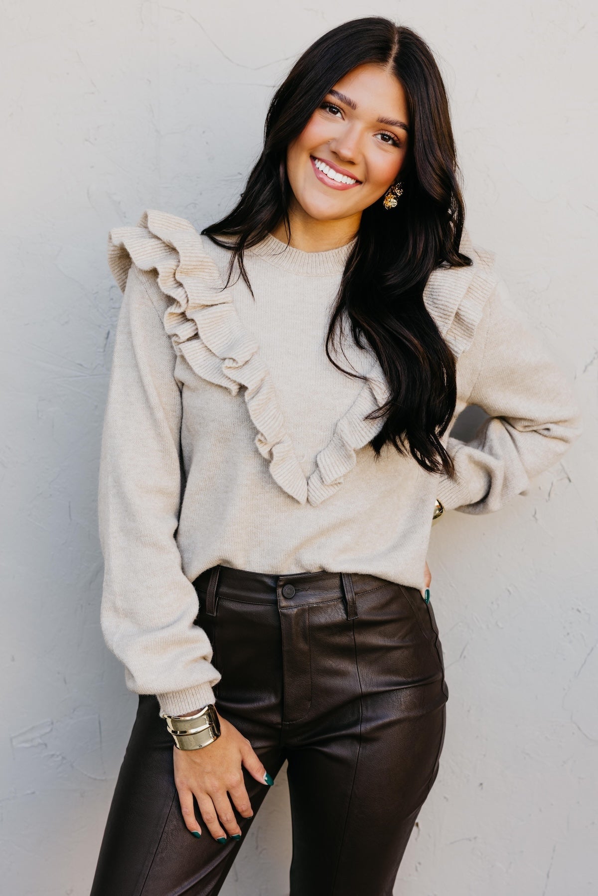The Tammie Ruffle Sweater