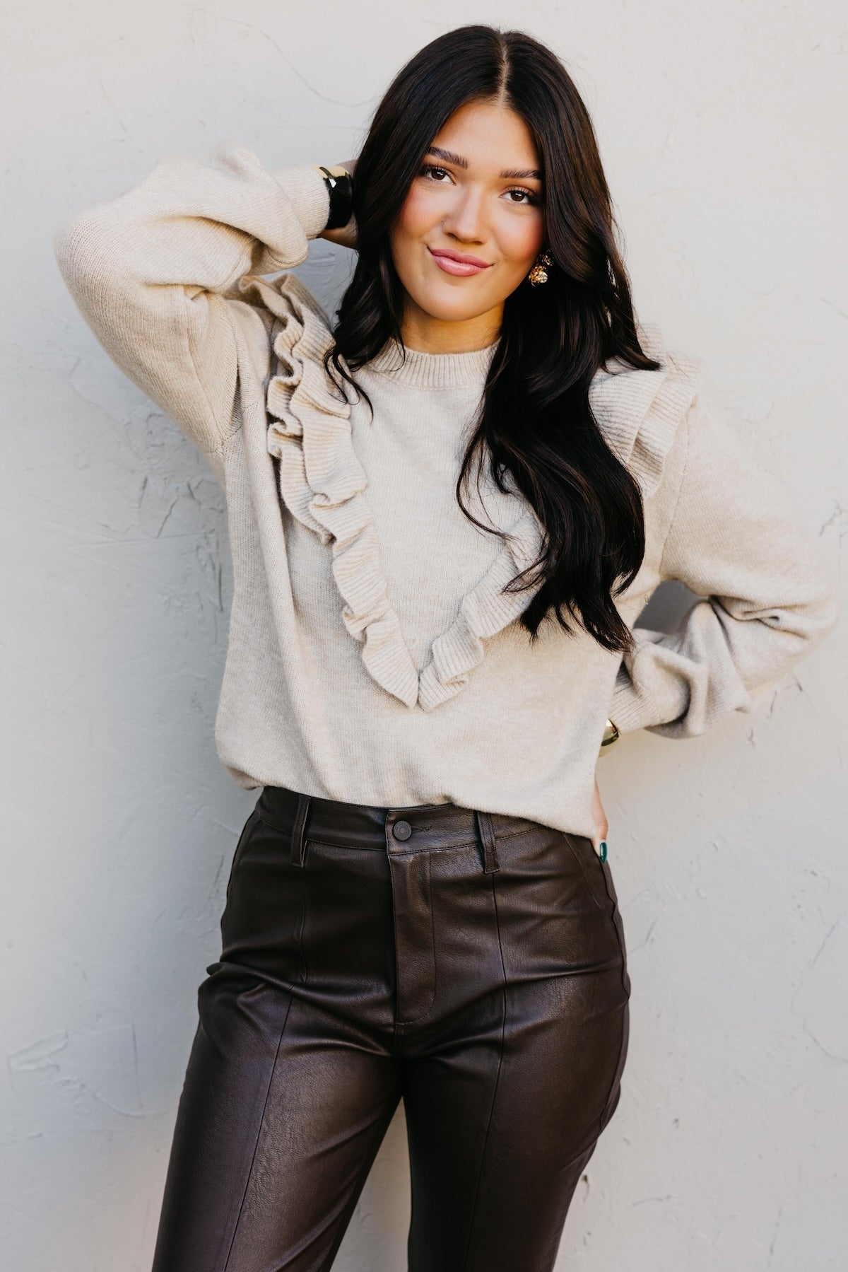 The Tammie Ruffle Sweater