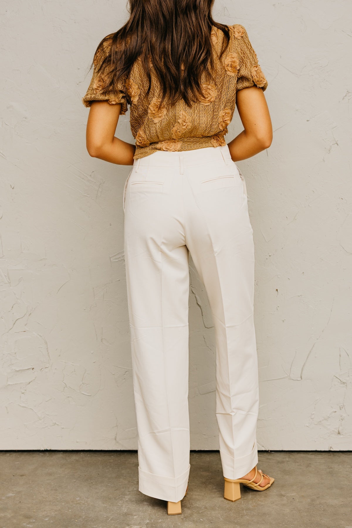 The Austin Wide Cuff Straight Leg Pants