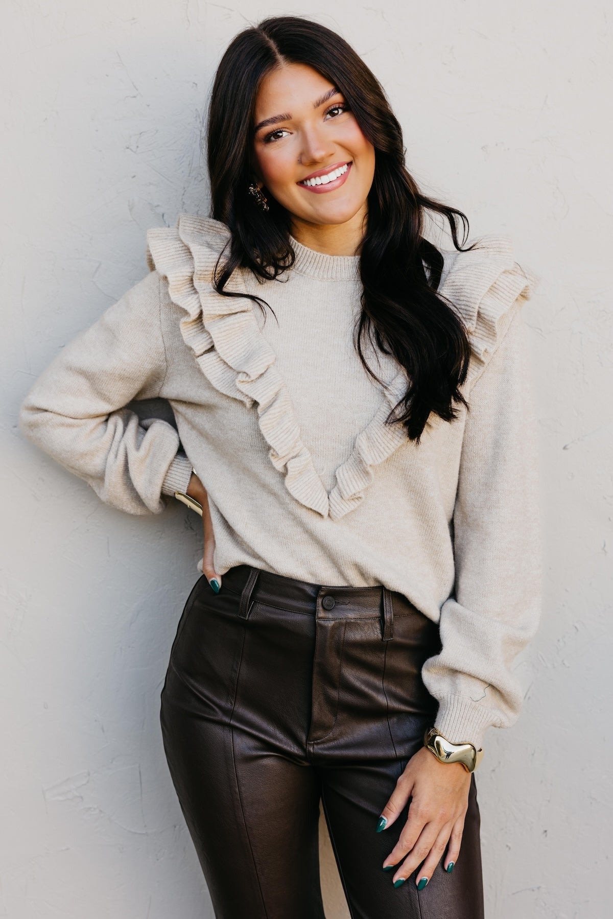 The Tammie Ruffle Sweater