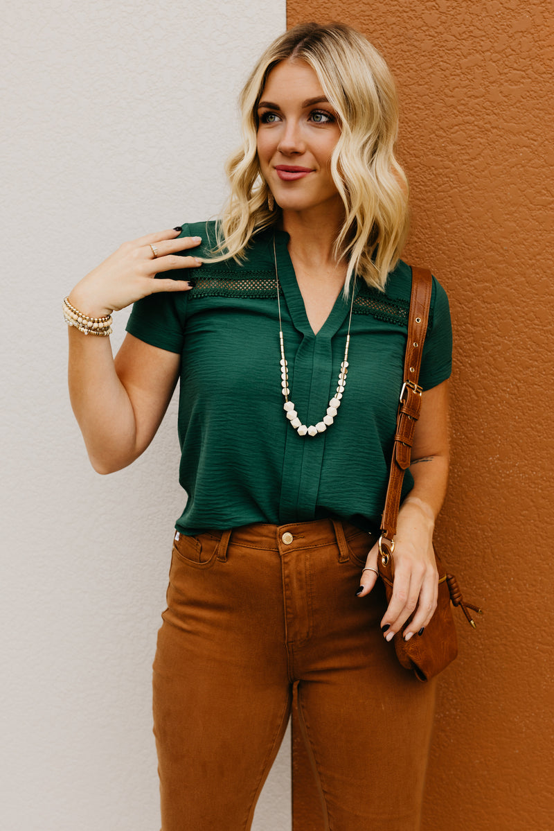 The Noor Eyelet Trim Top