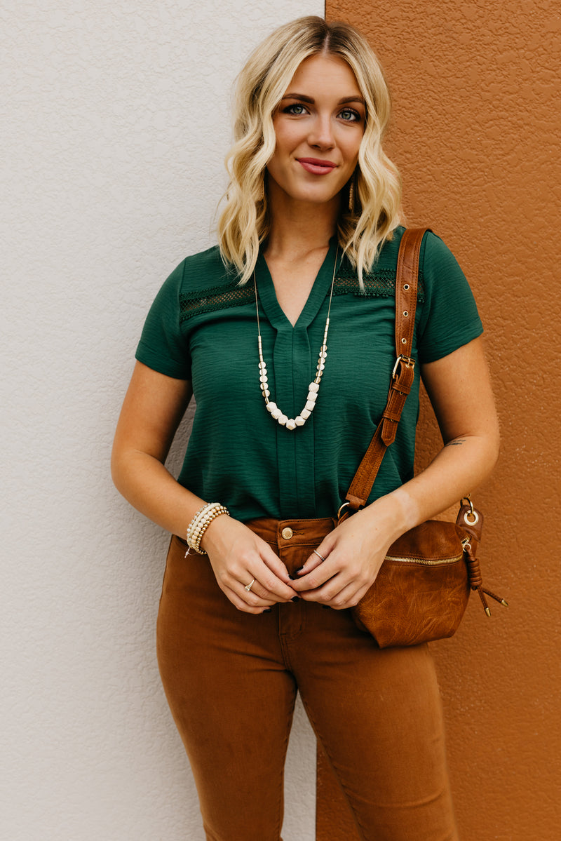 The Noor Eyelet Trim Top