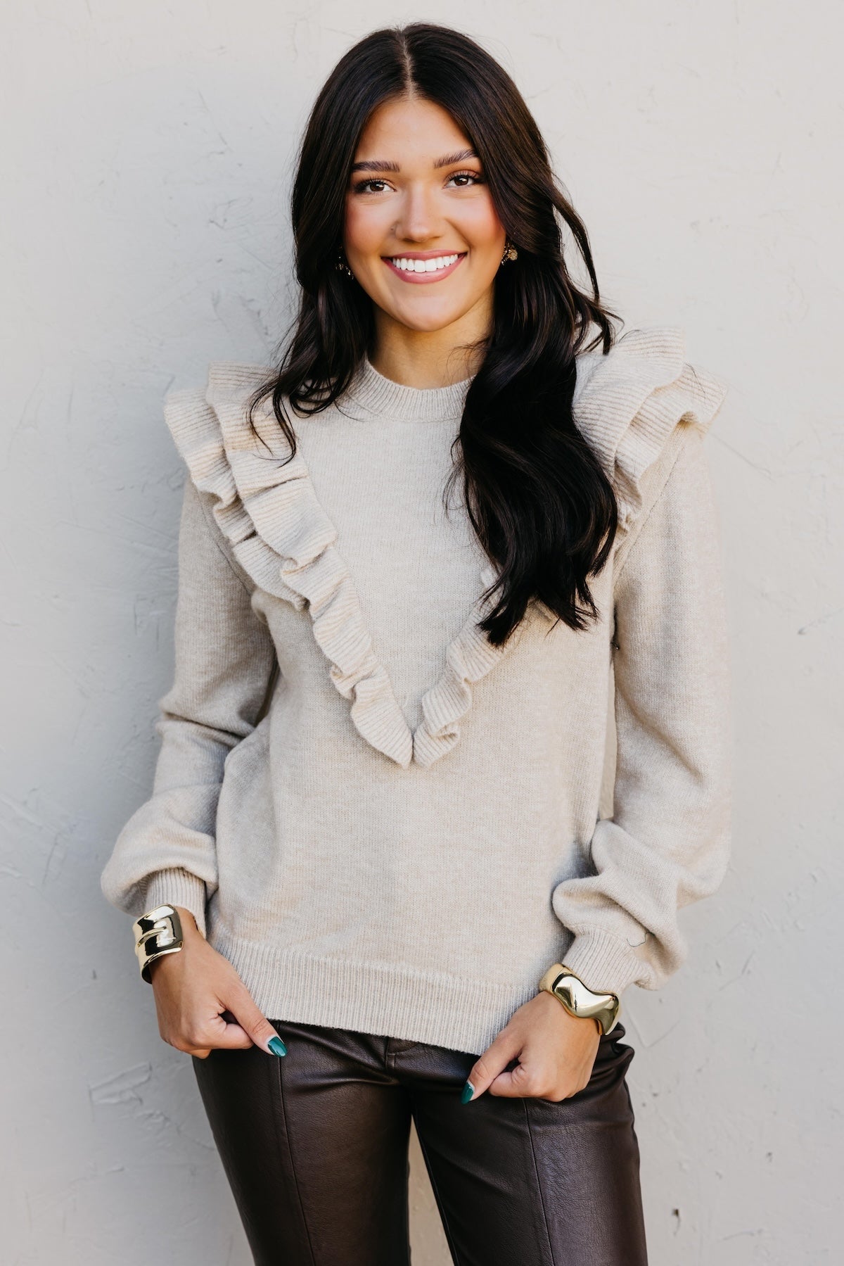 The Tammie Ruffle Sweater