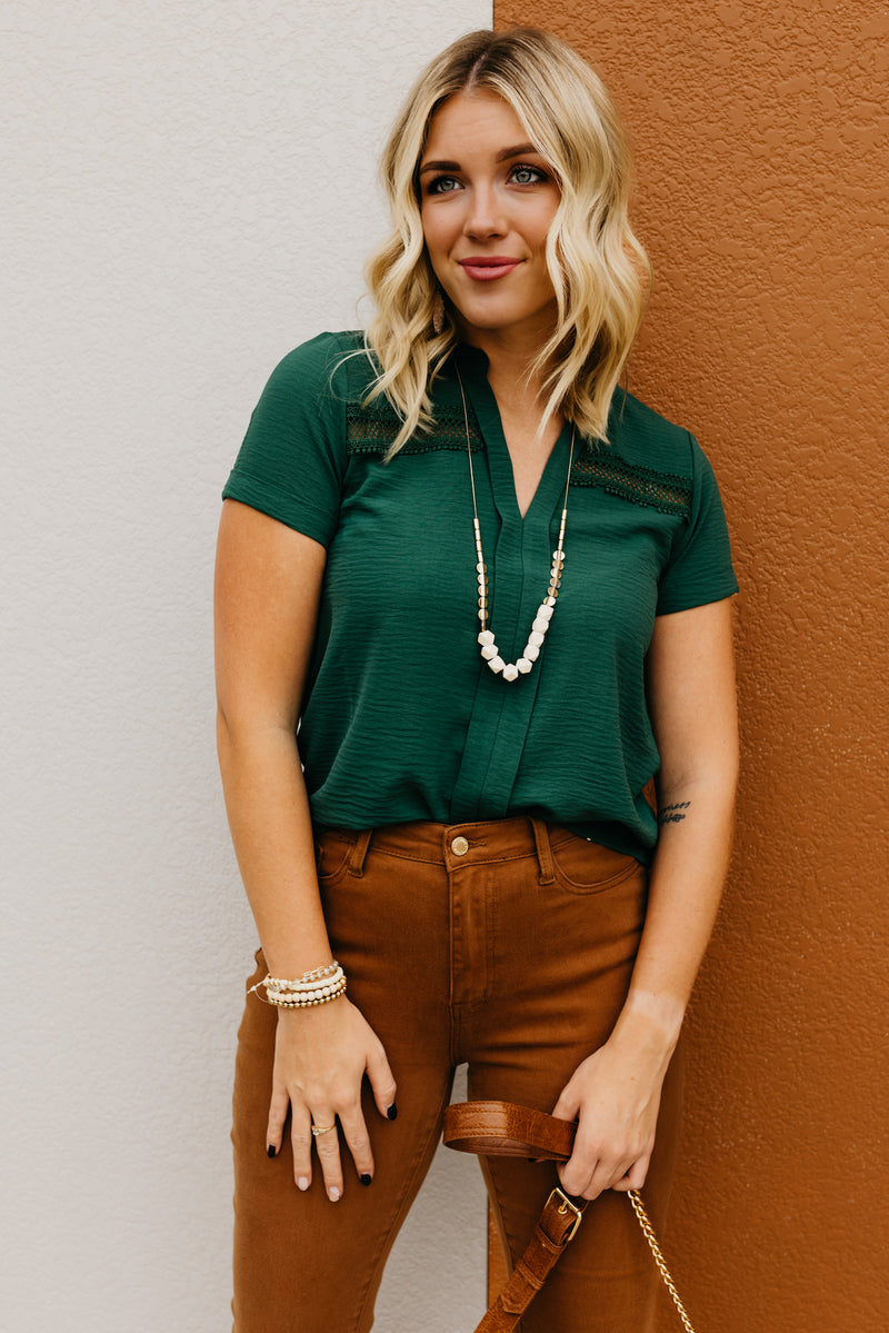 The Noor Eyelet Trim Top